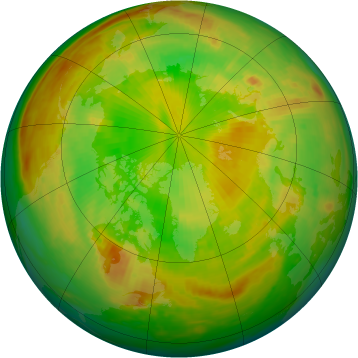 Arctic ozone map for 07 June 1981